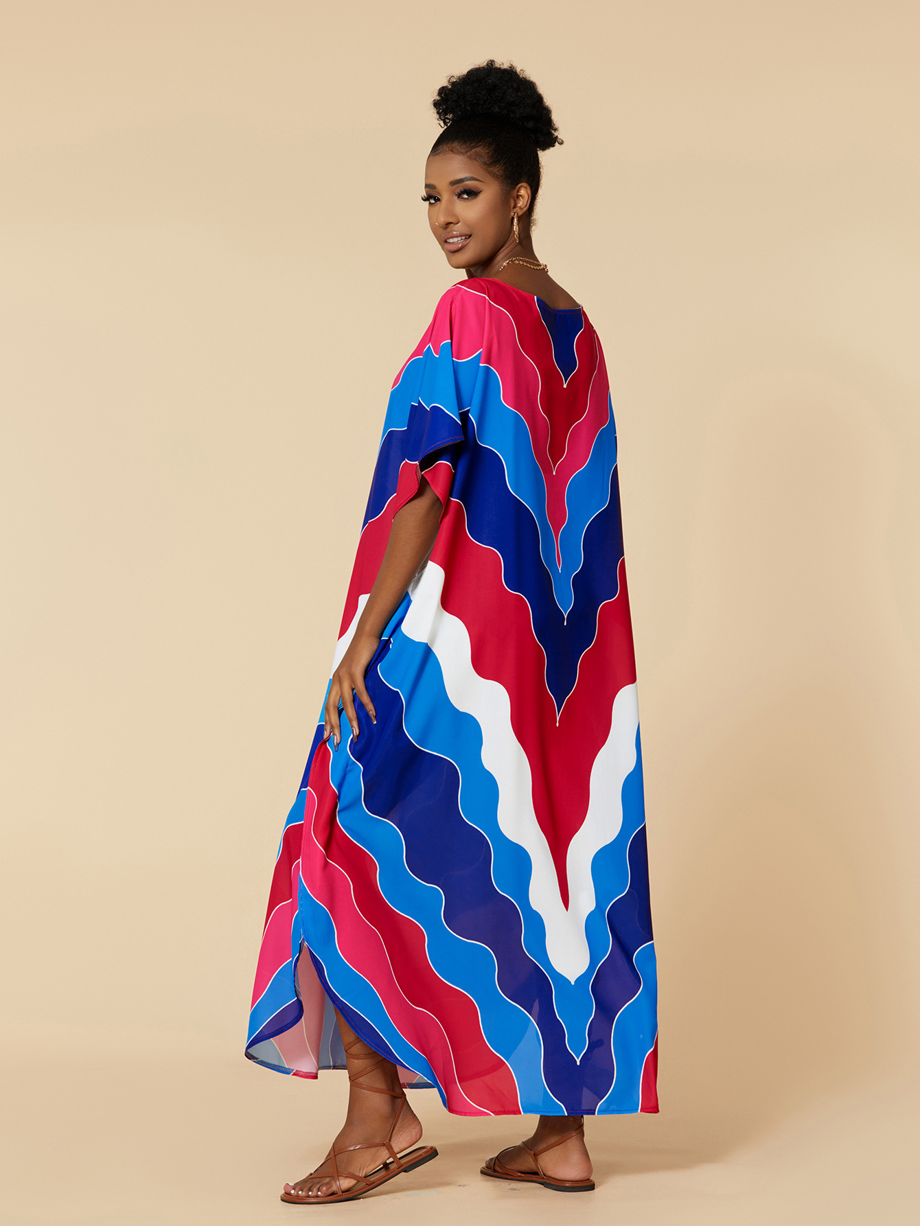 Femmes Bloc De Couleur Plage Cover Ups display picture 44