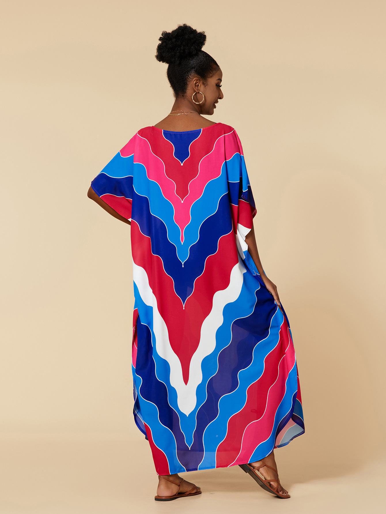 Femmes Bloc De Couleur Plage Cover Ups display picture 45