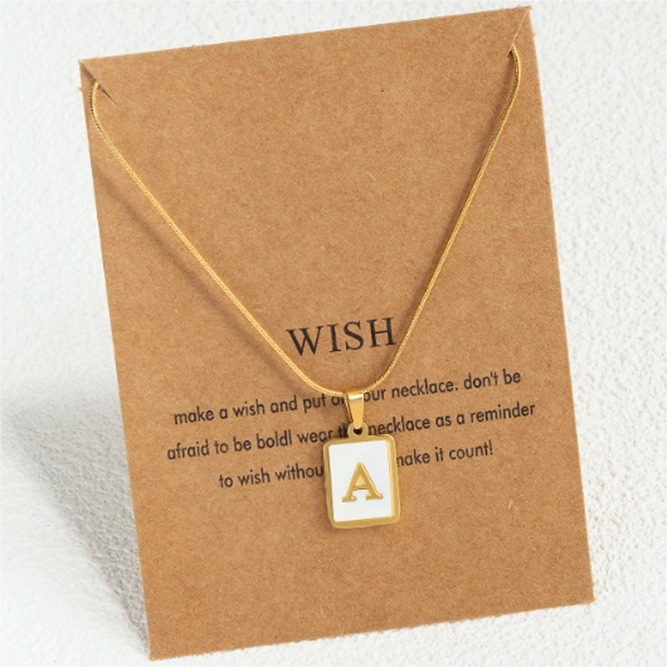 Wholesale Luxurious Letter Stainless Steel Plating Inlay 18K Gold Plated Shell Pendant Necklace display picture 30