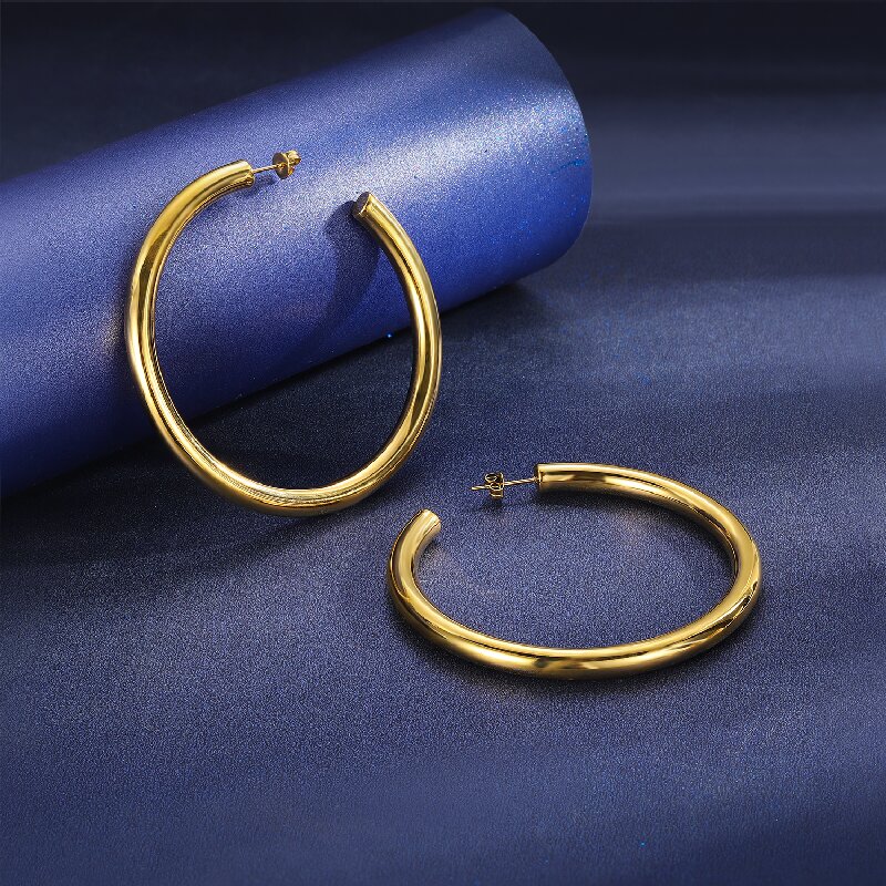 1 Piece Casual Elegant Classic Style Geometric 304 Stainless Steel 18K Gold Plated Drop Earrings display picture 1
