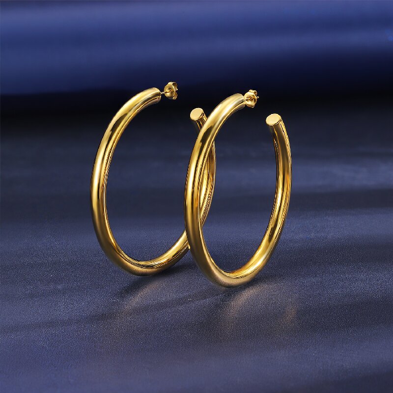 1 Piece Casual Elegant Classic Style Geometric 304 Stainless Steel 18K Gold Plated Drop Earrings display picture 2