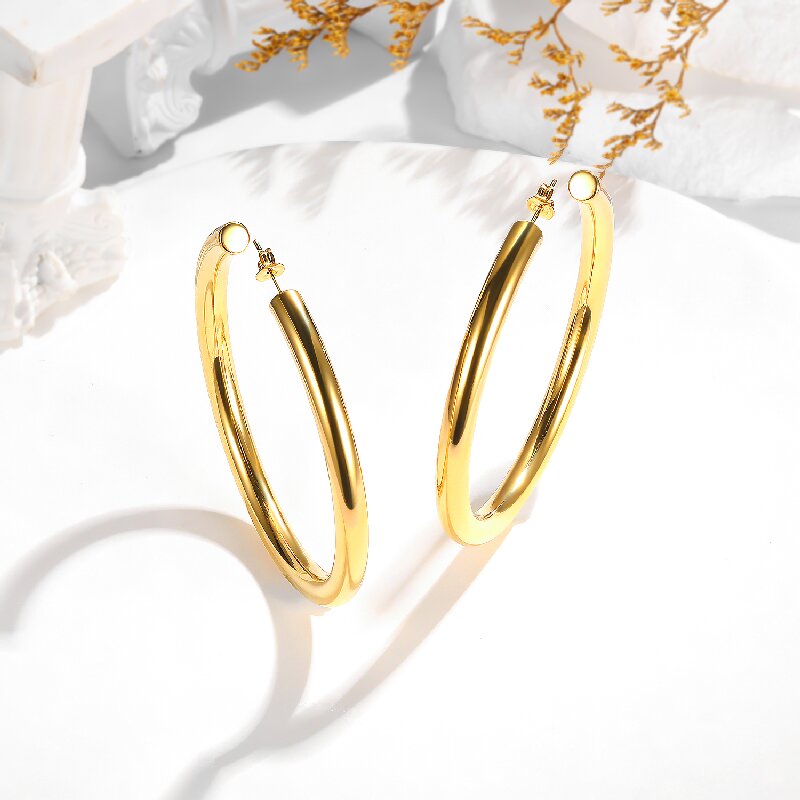 1 Piece Casual Elegant Classic Style Geometric 304 Stainless Steel 18K Gold Plated Drop Earrings display picture 6