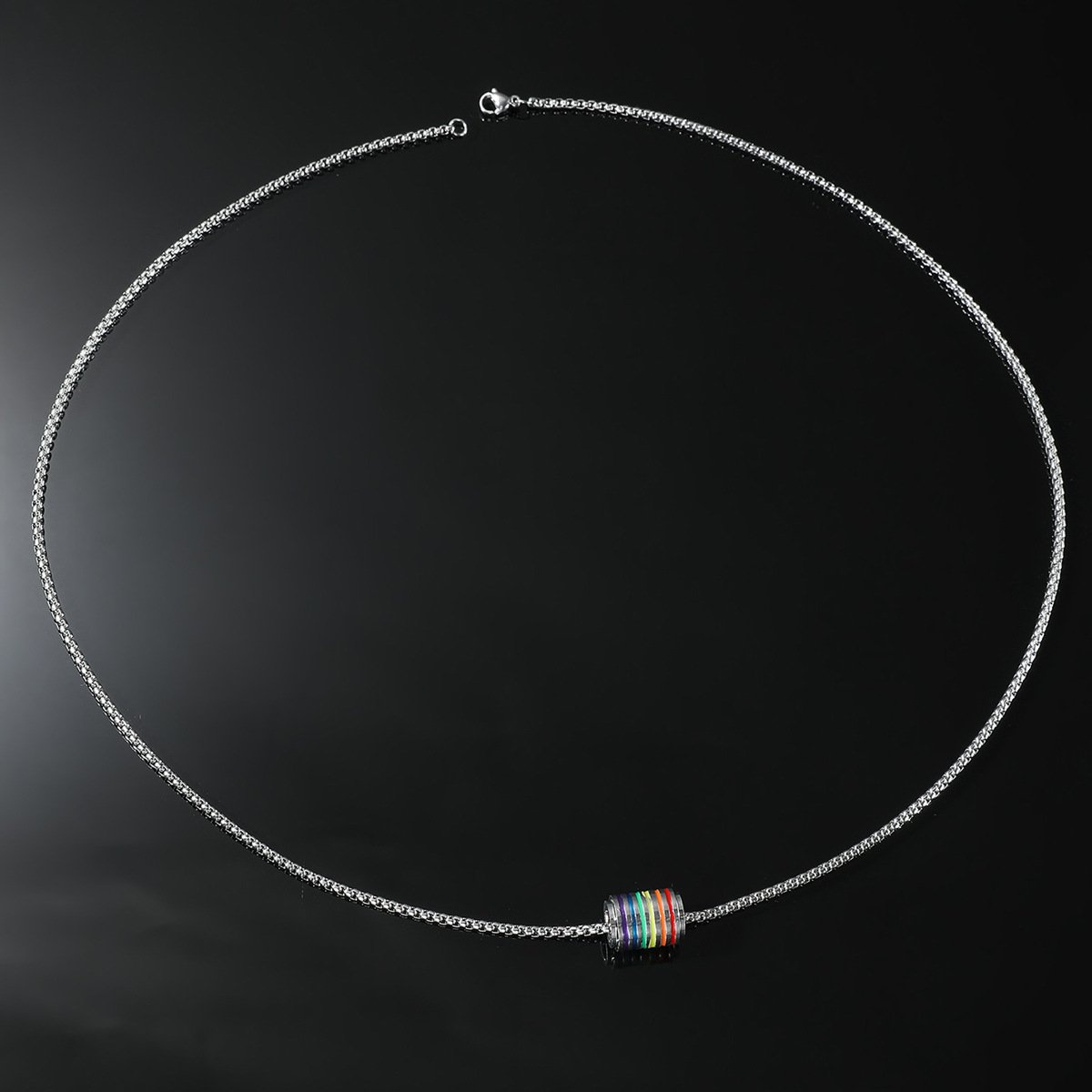 Elegant Streetwear Rainbow Zinc Alloy Enamel Plating Unisex Necklace display picture 4