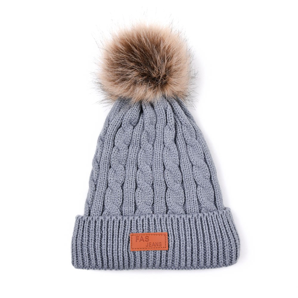 Children Unisex Basic Simple Style Solid Color Pom Poms Eaveless Wool Cap display picture 8