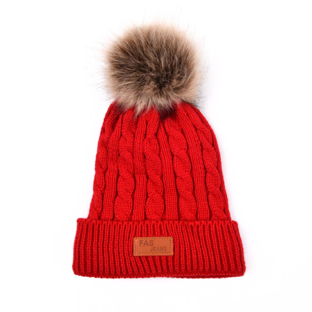 Children Unisex Basic Simple Style Solid Color Pom Poms Eaveless Wool Cap display picture 14