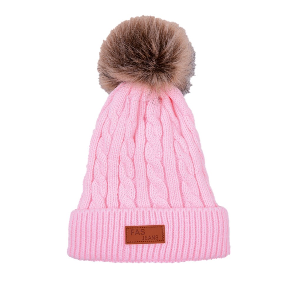 Children Unisex Basic Simple Style Solid Color Pom Poms Eaveless Wool Cap display picture 9