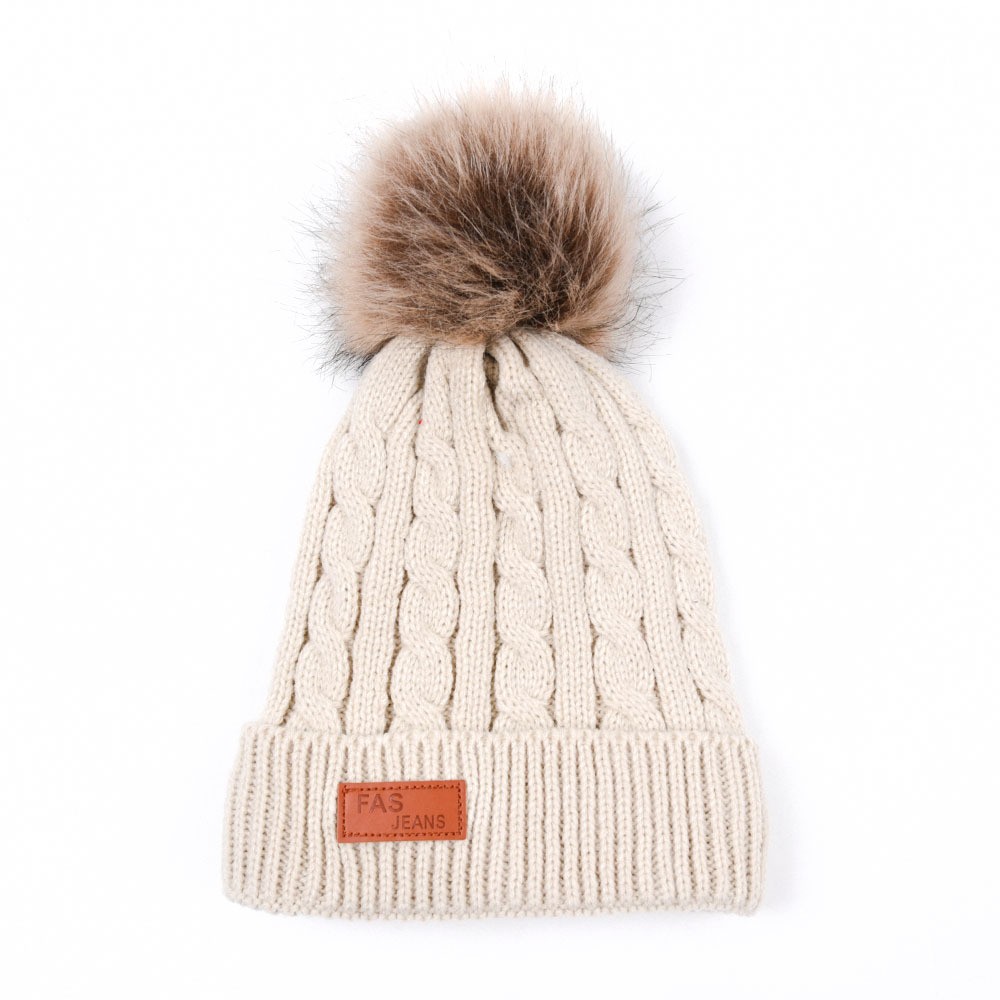 Children Unisex Basic Simple Style Solid Color Pom Poms Eaveless Wool Cap display picture 10