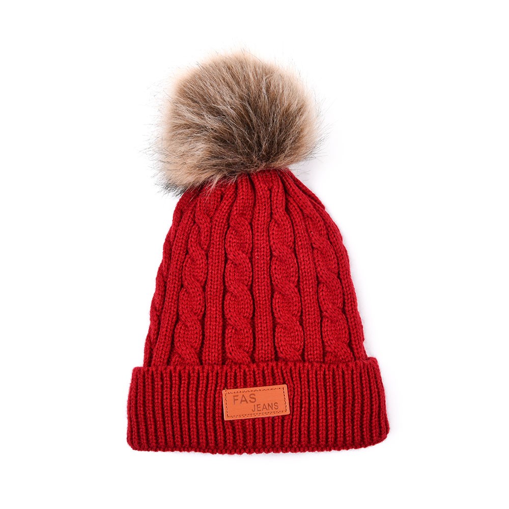Children Unisex Basic Simple Style Solid Color Pom Poms Eaveless Wool Cap display picture 11