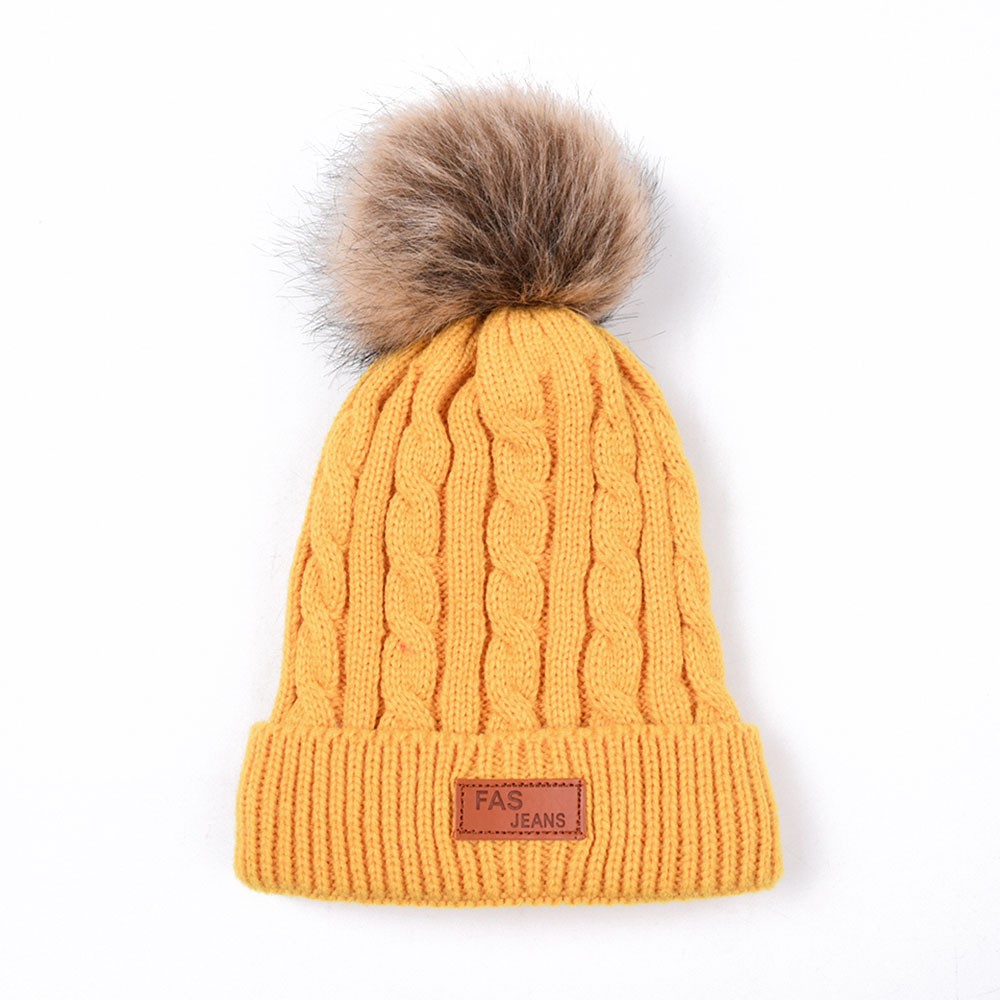 Children Unisex Basic Simple Style Solid Color Pom Poms Eaveless Wool Cap display picture 15