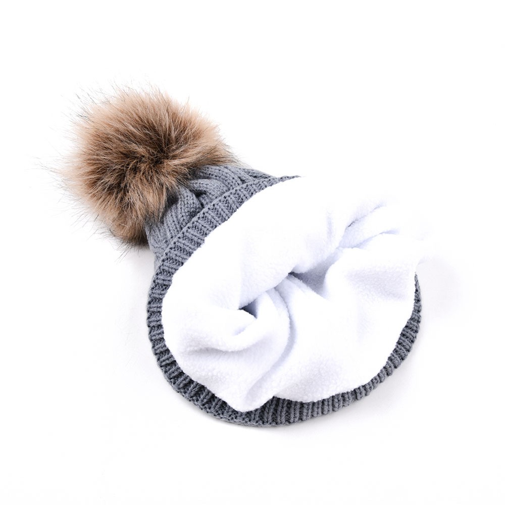 Children Unisex Basic Simple Style Solid Color Pom Poms Eaveless Wool Cap display picture 3
