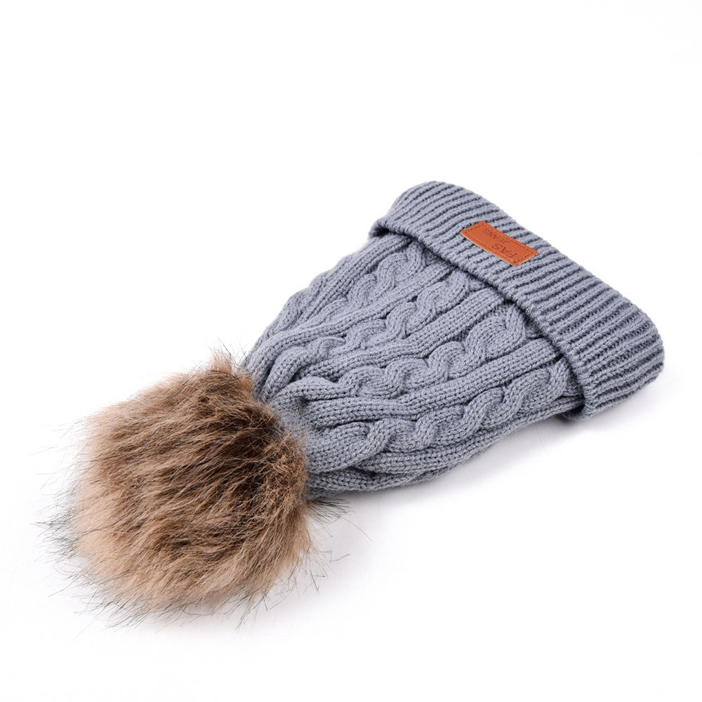 Children Unisex Basic Simple Style Solid Color Pom Poms Eaveless Wool Cap display picture 4