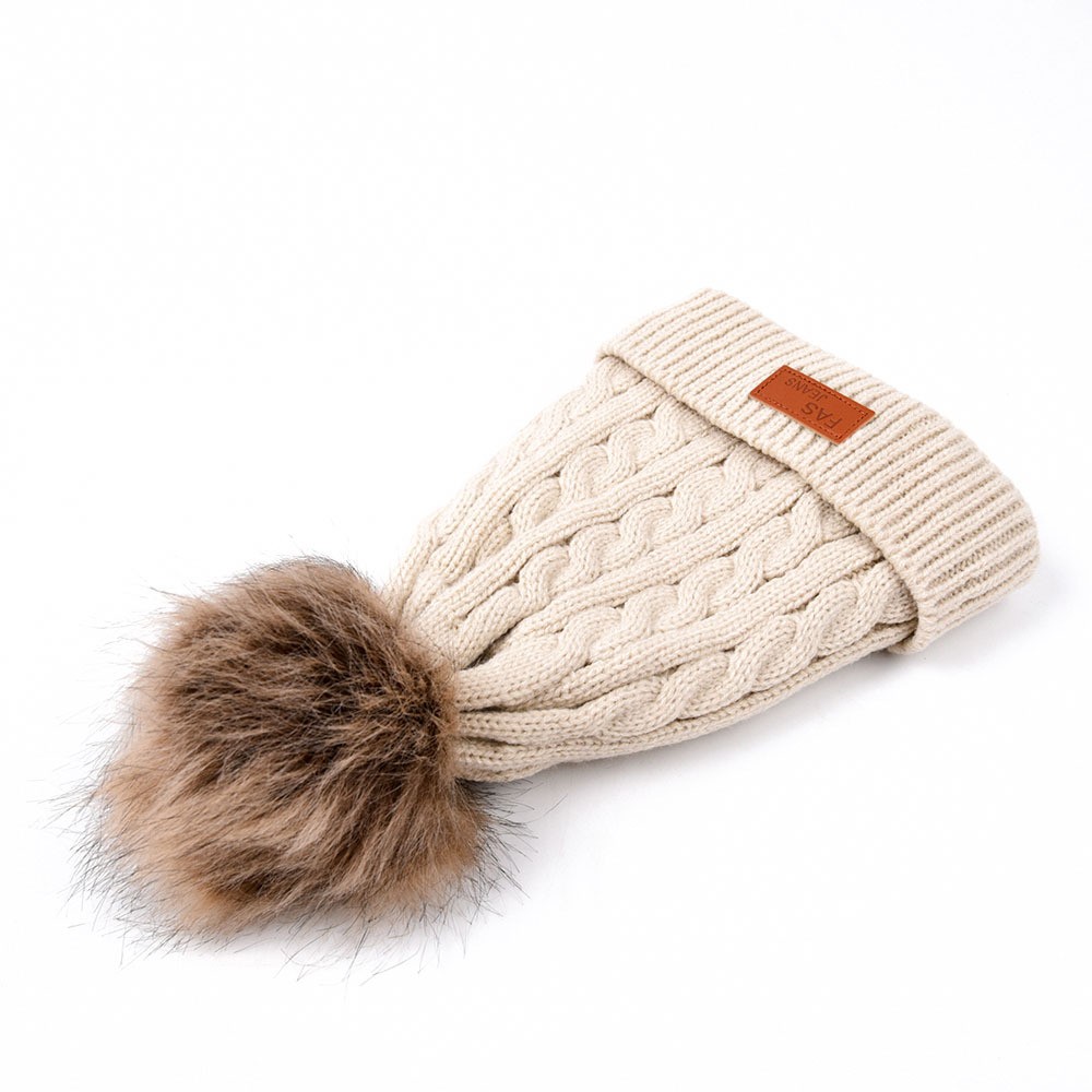 Children Unisex Basic Simple Style Solid Color Pom Poms Eaveless Wool Cap display picture 13
