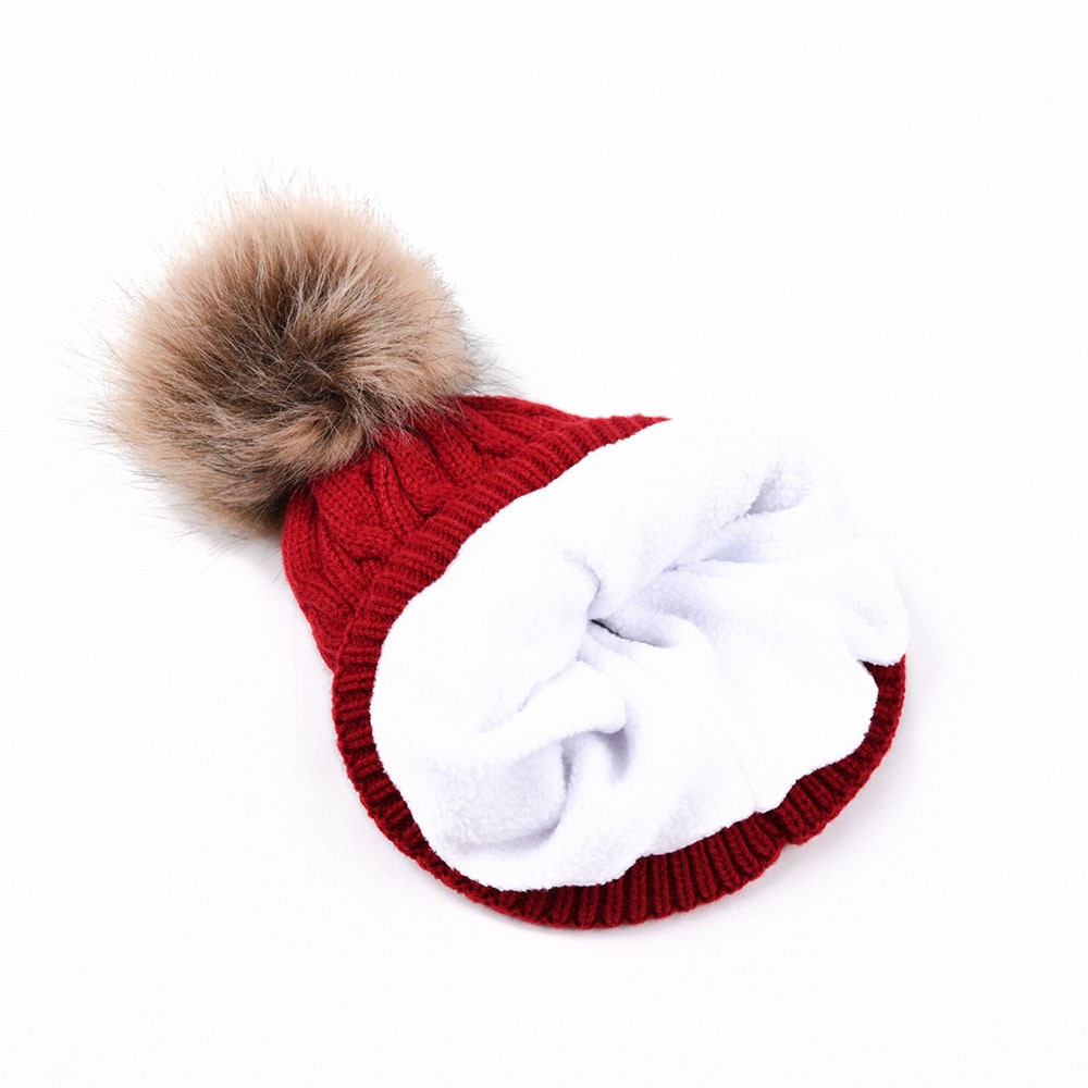 Children Unisex Basic Simple Style Solid Color Pom Poms Eaveless Wool Cap display picture 12