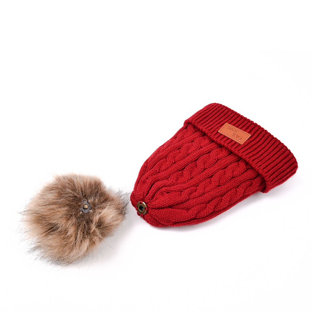 Children Unisex Basic Simple Style Solid Color Pom Poms Eaveless Wool Cap display picture 17