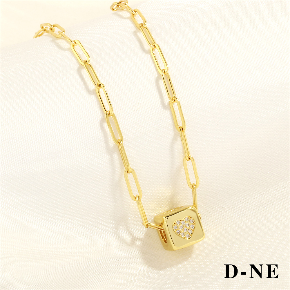 Simple Style Streetwear Devil's Eye Heart Shape Copper Enamel Plating Inlay Zircon 18k Gold Plated Bracelets Necklace display picture 15