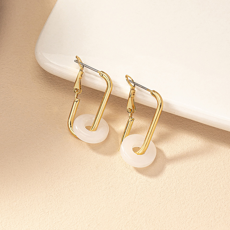 1 Pair Simple Style Classic Style Geometric Alloy Earrings display picture 3