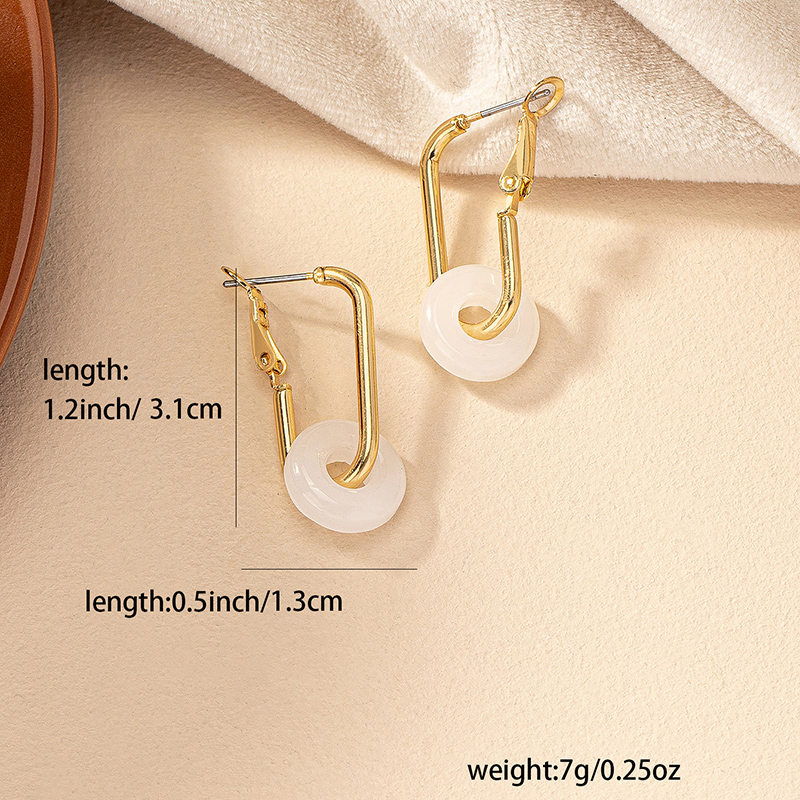 1 Pair Simple Style Classic Style Geometric Alloy Earrings display picture 1