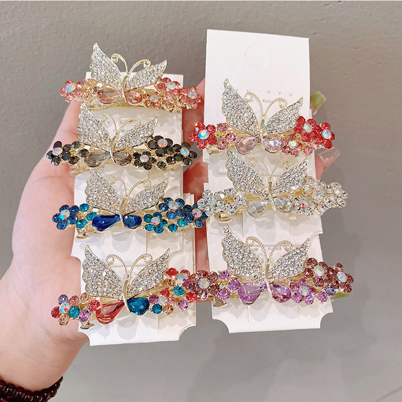 Women's Simple Style Commute Butterfly Alloy Inlay Zircon Hair Clip display picture 2