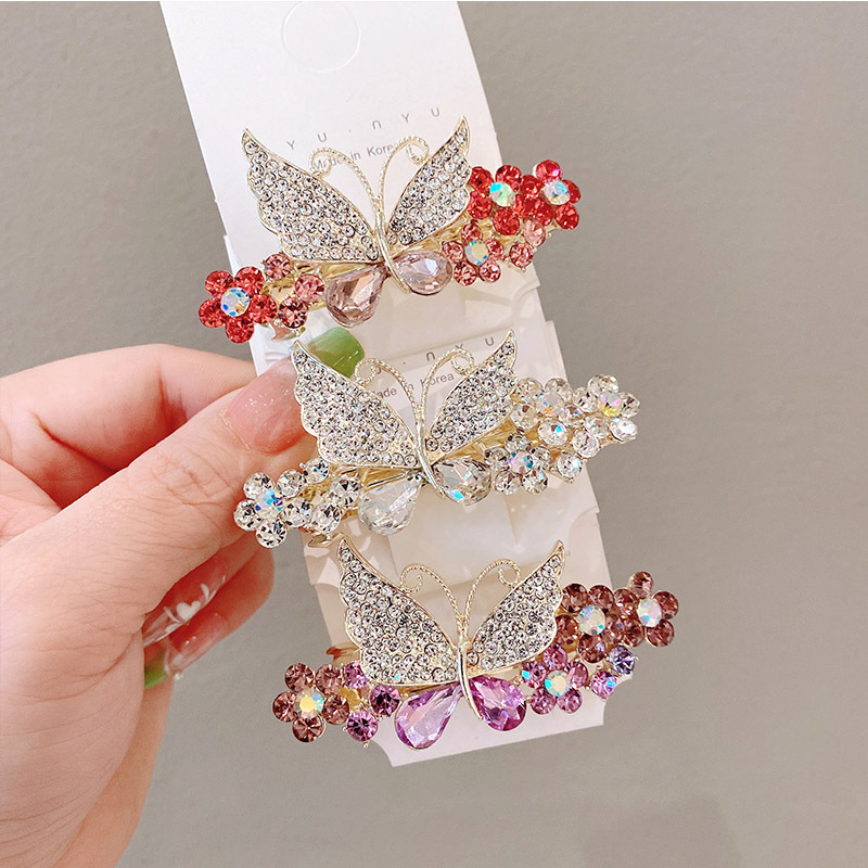 Women's Simple Style Commute Butterfly Alloy Inlay Zircon Hair Clip display picture 4