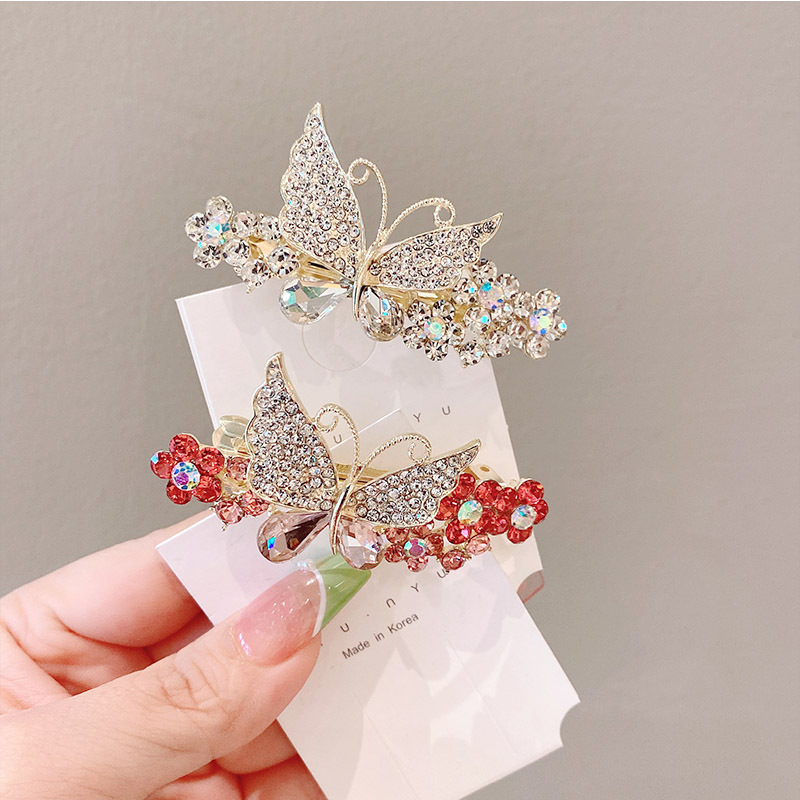 Women's Simple Style Commute Butterfly Alloy Inlay Zircon Hair Clip display picture 5