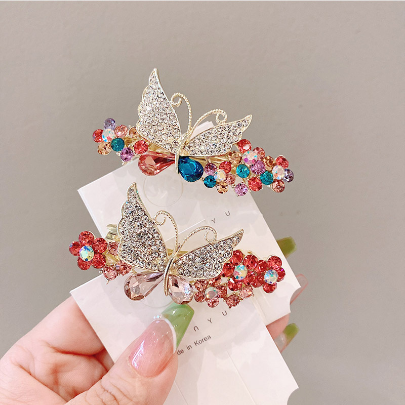 Women's Simple Style Commute Butterfly Alloy Inlay Zircon Hair Clip display picture 6