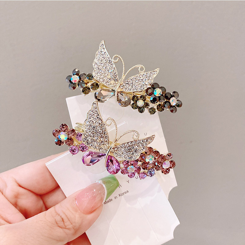 Women's Simple Style Commute Butterfly Alloy Inlay Zircon Hair Clip display picture 7