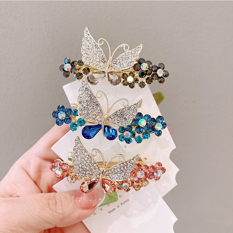 Women's Simple Style Commute Butterfly Alloy Inlay Zircon Hair Clip display picture 9