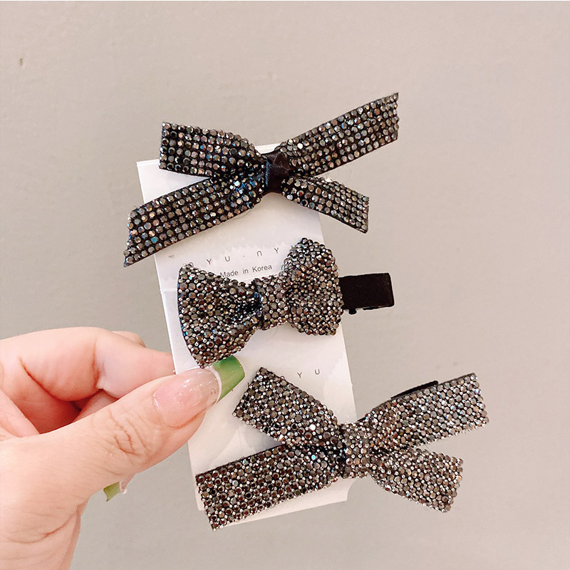 Simple Style Bow Knot Alloy Inlay Rhinestones Hair Clip display picture 2