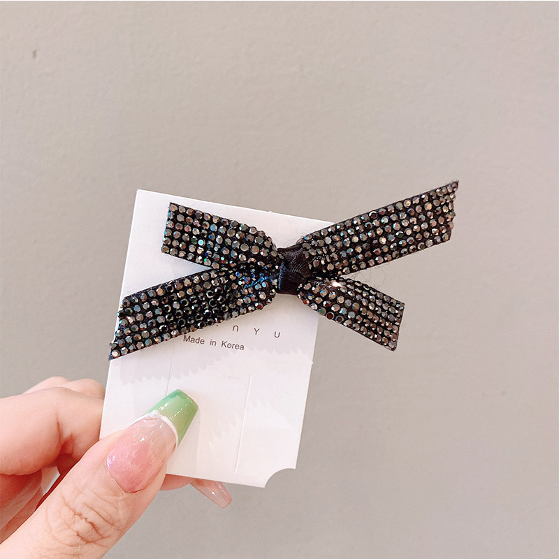 Simple Style Bow Knot Alloy Inlay Rhinestones Hair Clip display picture 7