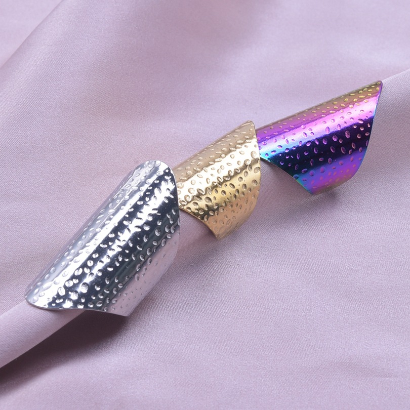 Hip-hop Retro Geometric Solid Color Stainless Steel Polishing Open Rings display picture 4
