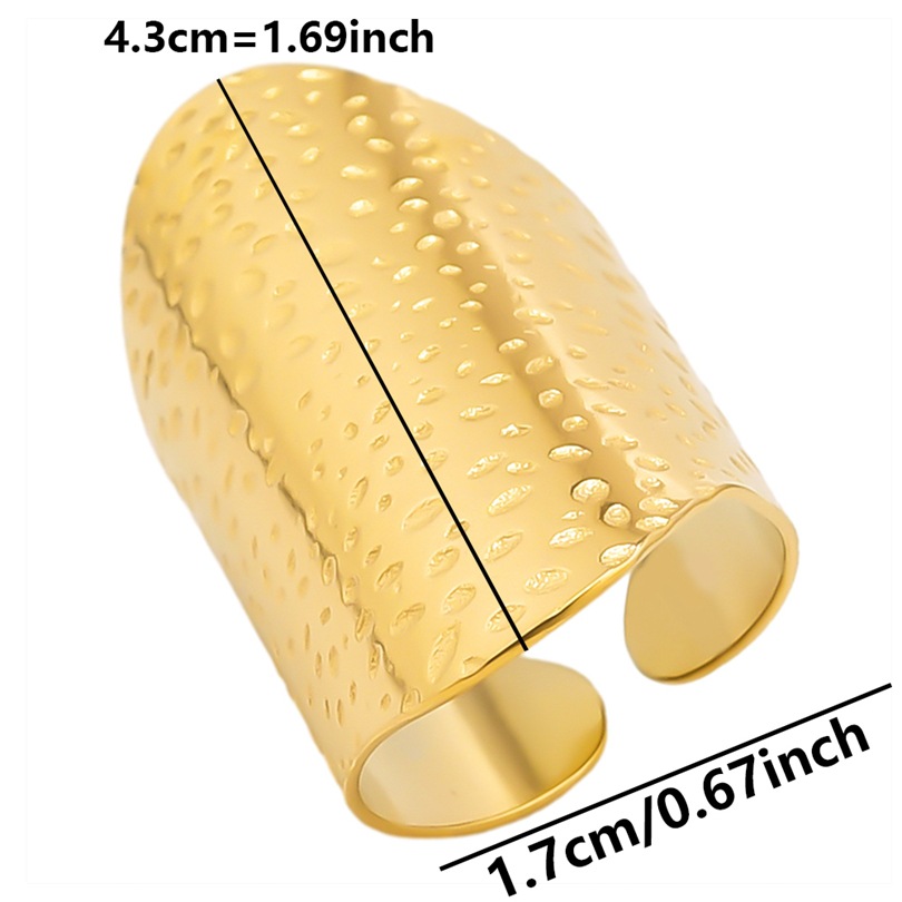Hip-hop Retro Geometric Solid Color Stainless Steel Polishing Open Rings display picture 7