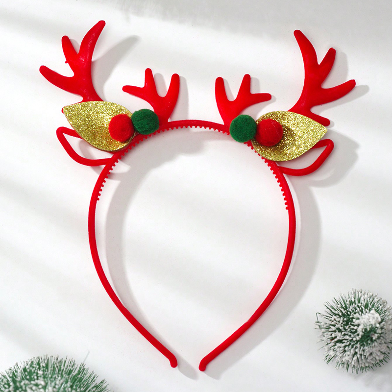 Cute Antlers Flannel Hair Band display picture 4