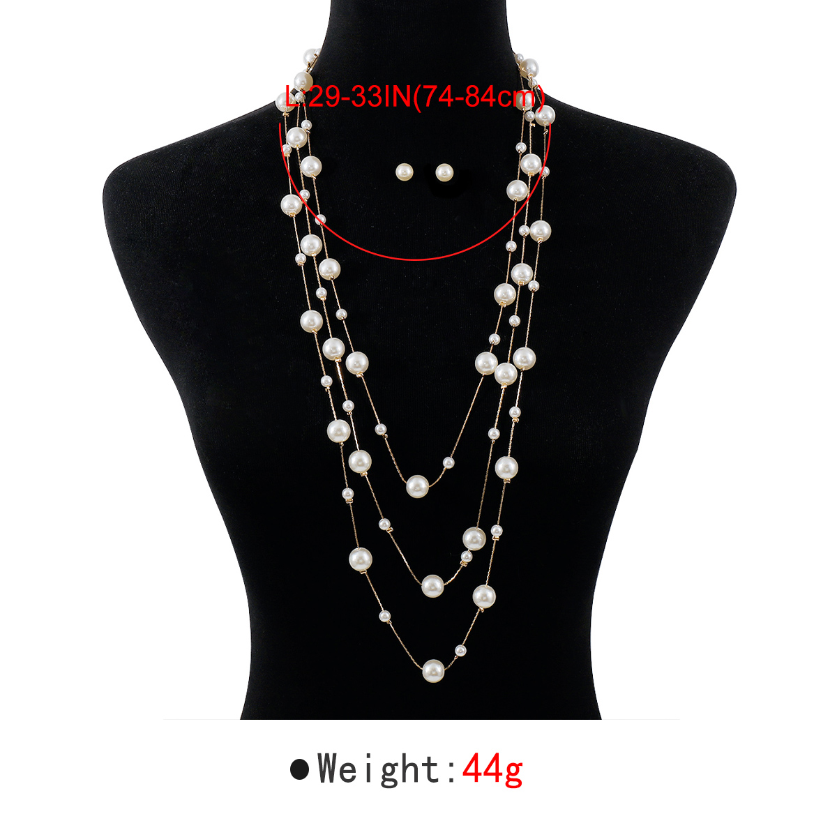 Elegant Modern Style Simple Style Geometric Imitation Pearl Women's Layered Necklaces display picture 7