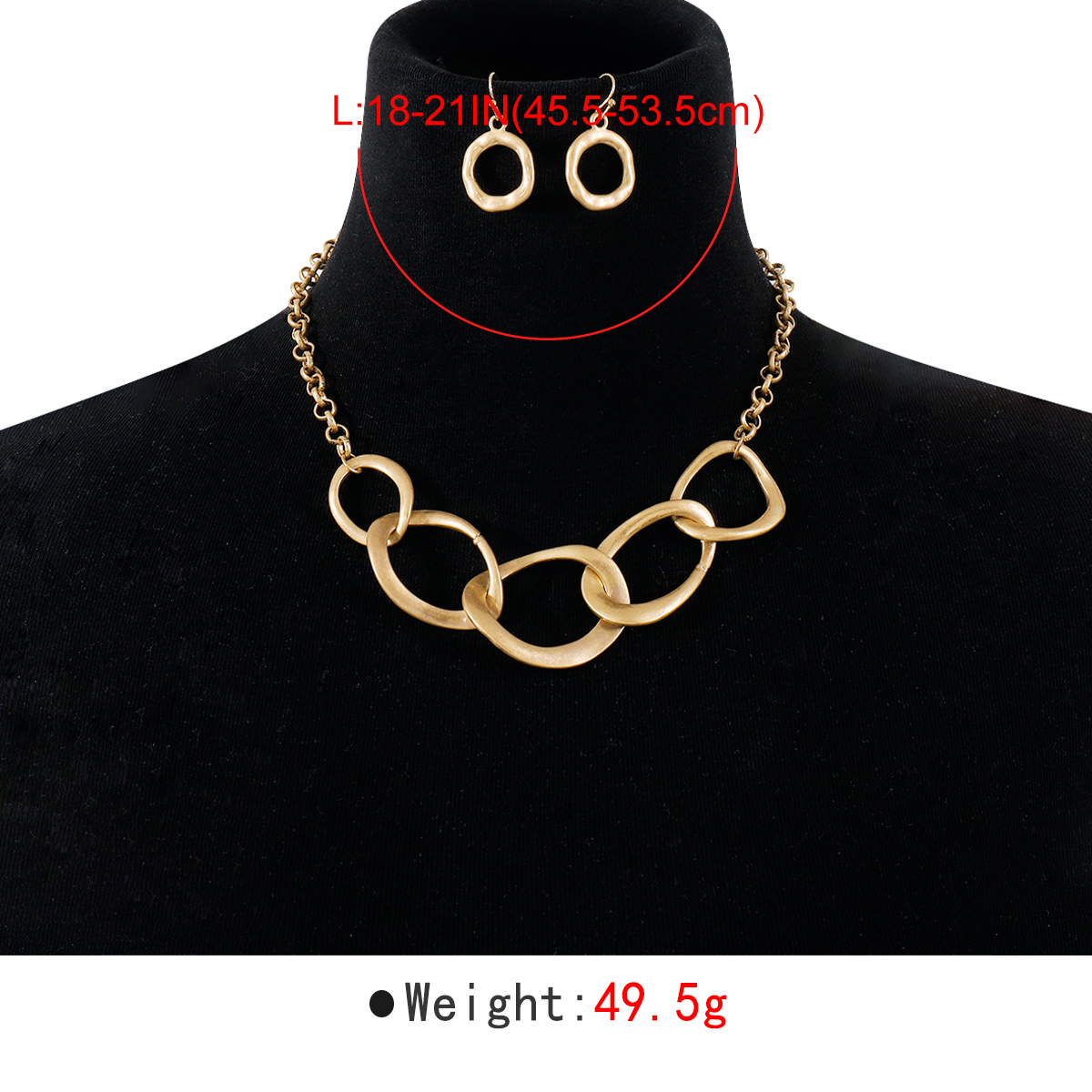 Punk Style Moderne Style Simple Géométrique Alliage Femmes Des Boucles D'oreilles Collier display picture 5