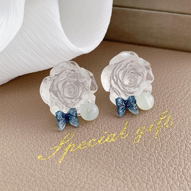 1 Pair Sweet Flower Plating Resin Gold Plated Ear Studs display picture 6