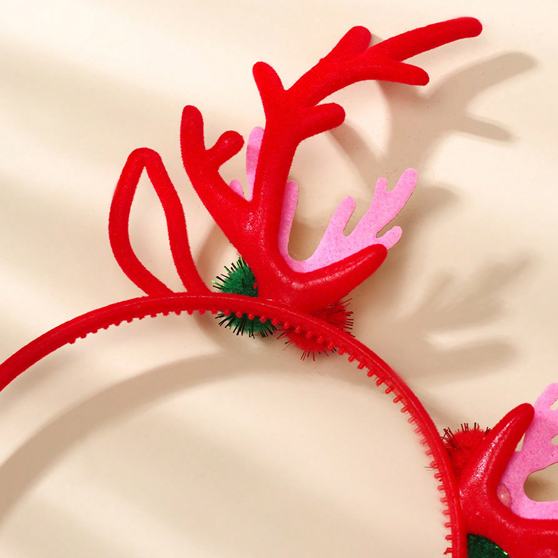 Cute Antlers Plastic Flannel Hair Band display picture 5