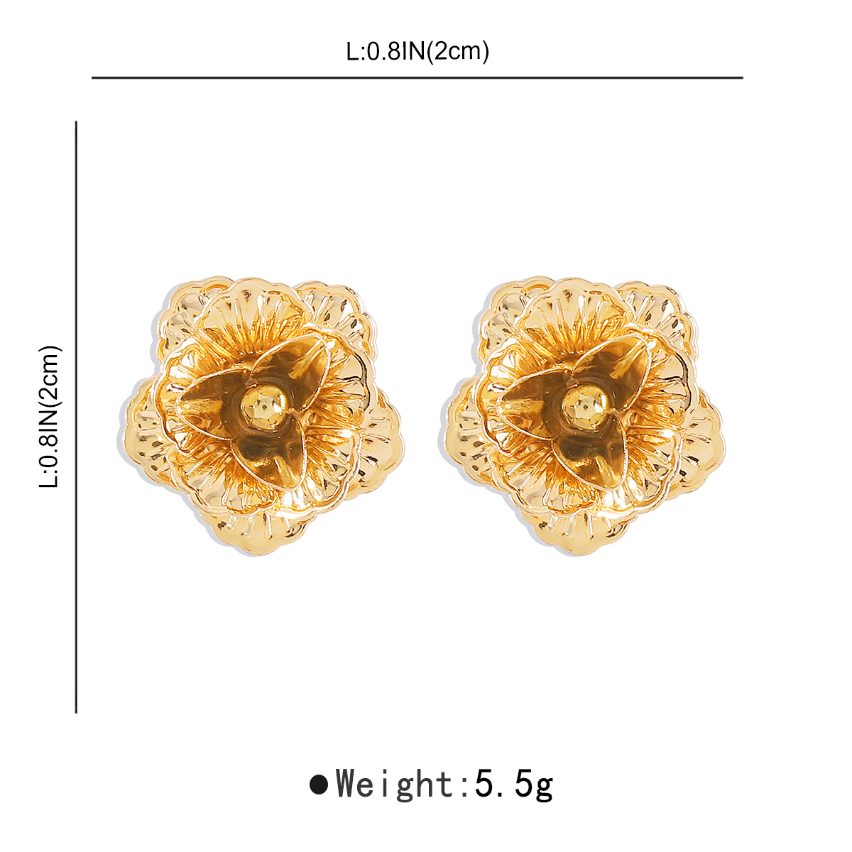 1 Pair Elegant Modern Style Simple Style Flower Iron Ear Studs display picture 5