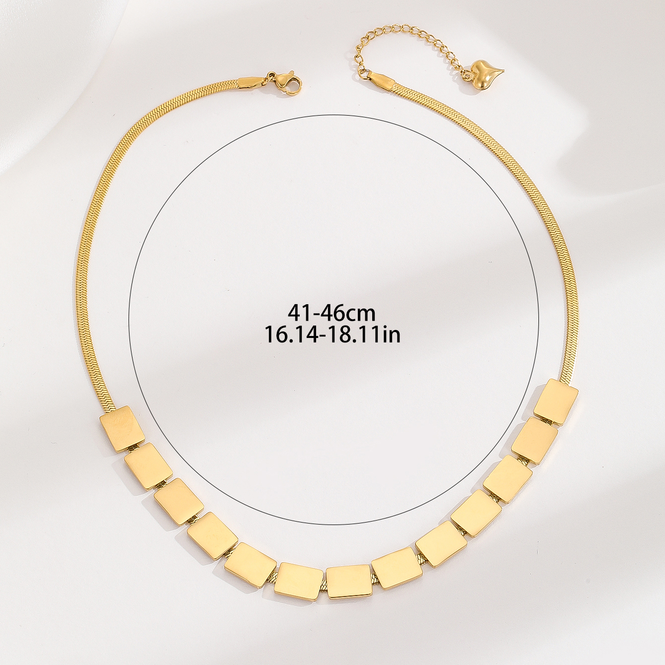 Großhandel Einfacher Stil Einfarbig Rostfreier Stahl Überzug 18 Karat Vergoldet Halskette display picture 2