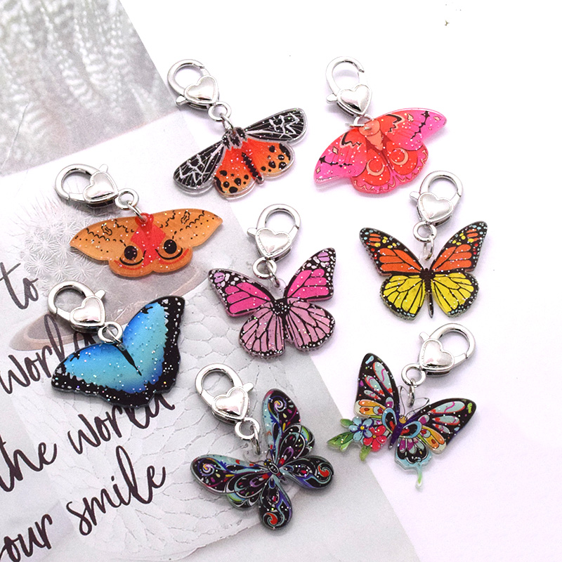 Cute Simple Style Butterfly Arylic Keychain display picture 9