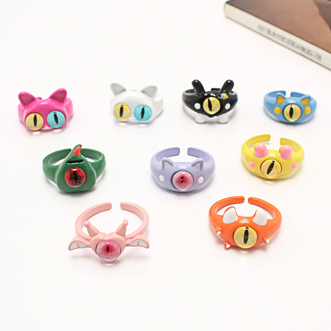 Cute Sweet Unicorn Cat Alloy Wholesale Open Rings display picture 7