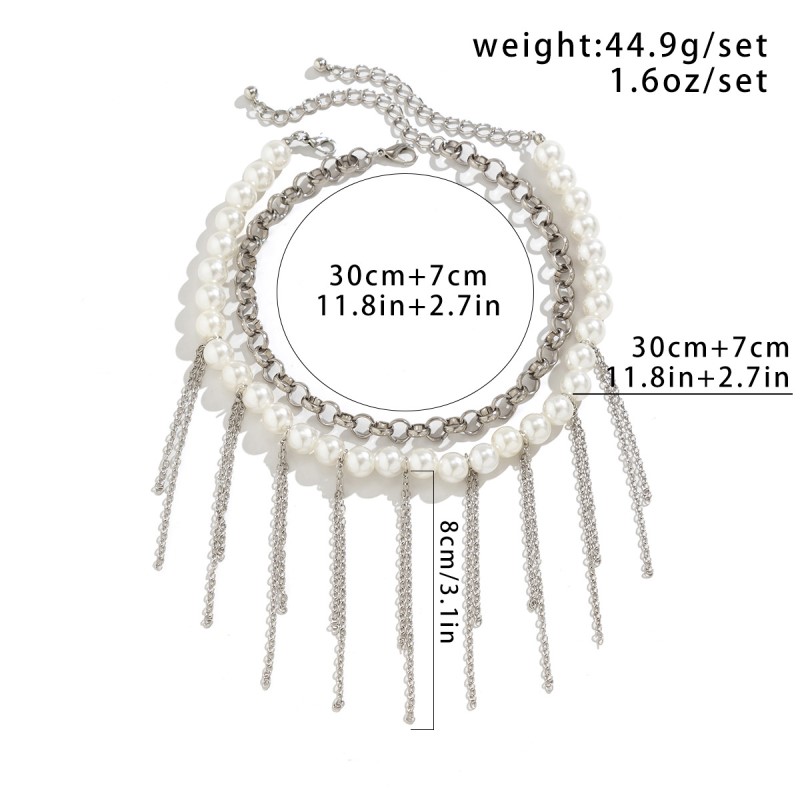 Vintage Style Commute Round Artificial Pearl Alloy Beaded Women's Necklace display picture 2