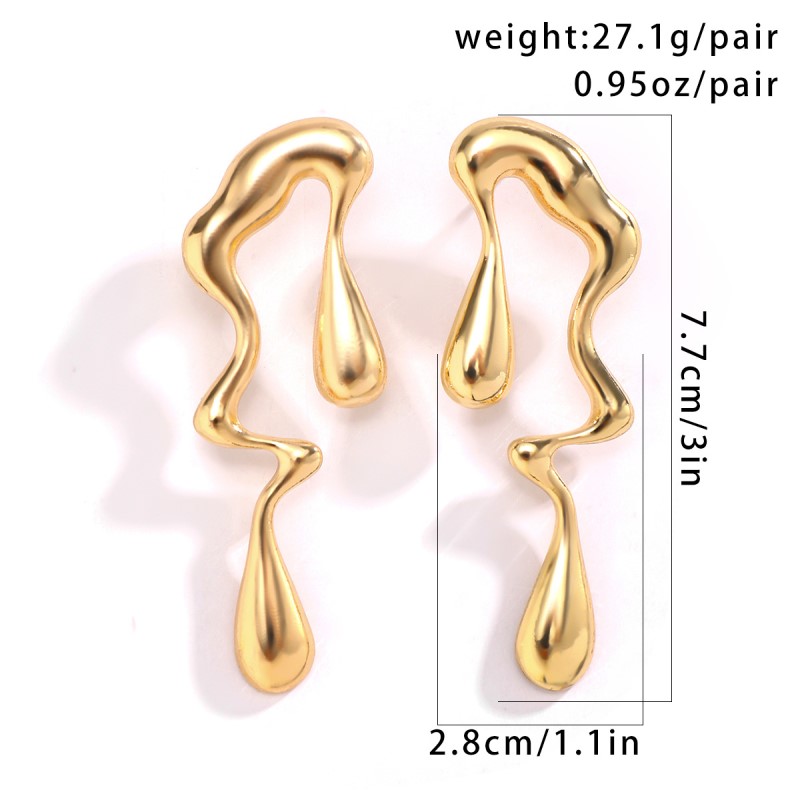 1 Pair Modern Style Classic Style Irregular Plating Alloy 18k Gold Plated Ear Studs display picture 3