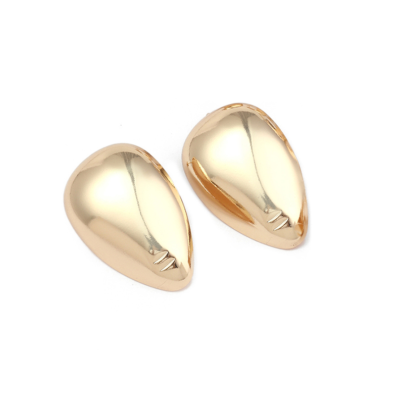 1 Pair Elegant C Shape Heart Shape Polishing Plating Copper 18k Gold Plated White Gold Plated Ear Studs display picture 11