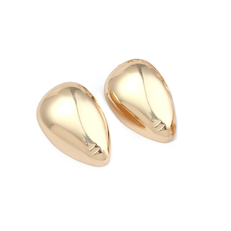 1 Par Elegante Forma De C Forma De Corazón Pulido Enchapado Cobre Chapado En Oro De 18 Quilates. Blanco Oro Plateado Pendientes display picture 11