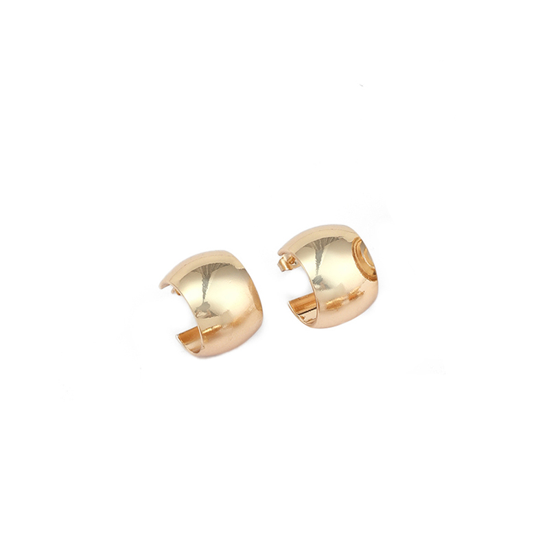 1 Pair Elegant C Shape Heart Shape Polishing Plating Copper 18k Gold Plated White Gold Plated Ear Studs display picture 2
