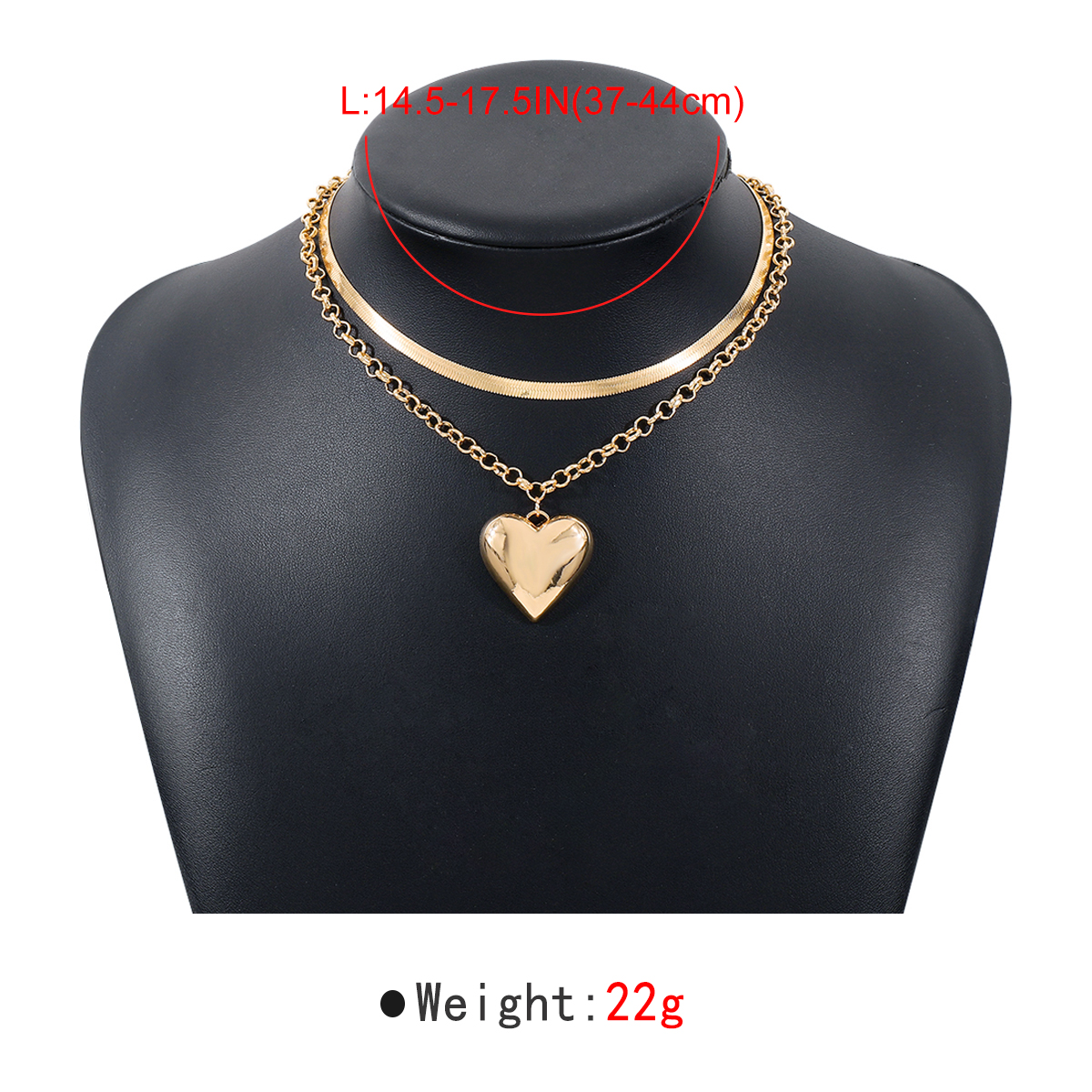 Modern Style Sweet Simple Style Heart Shape Alloy Women's Bracelets Necklace display picture 4