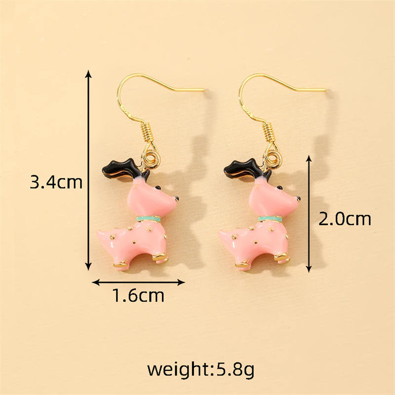 1 Paire Décontractée Mignon Style Simple Bloc De Couleur Émail Alliage Boucles D'oreilles display picture 6