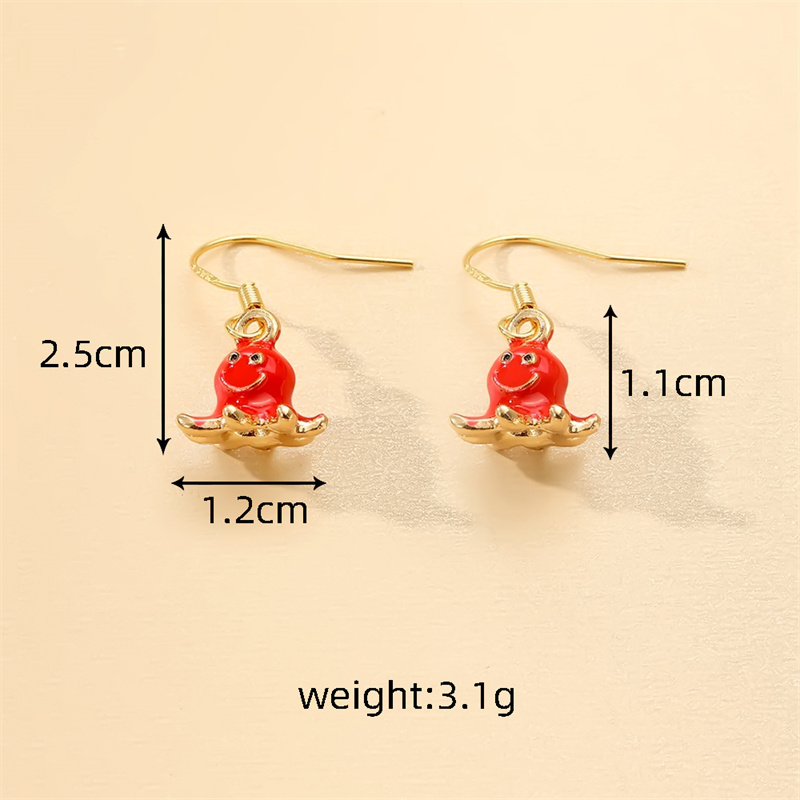 1 Pair Casual Cute Simple Style Color Block Enamel Alloy Drop Earrings display picture 12