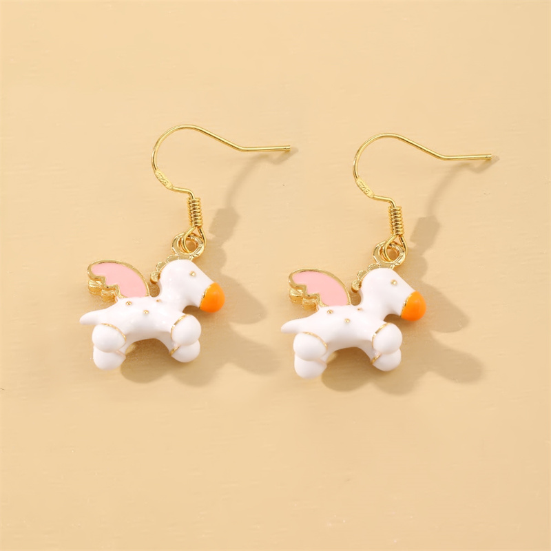 1 Pair Casual Cute Simple Style Color Block Enamel Alloy Drop Earrings display picture 17