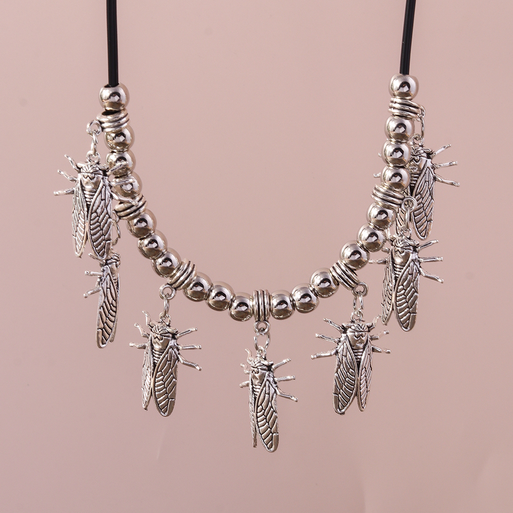 Vintage Style Ethnic Style Insect Flower Butterfly Zinc Alloy Beaded Hollow Out Women's Necklace display picture 11